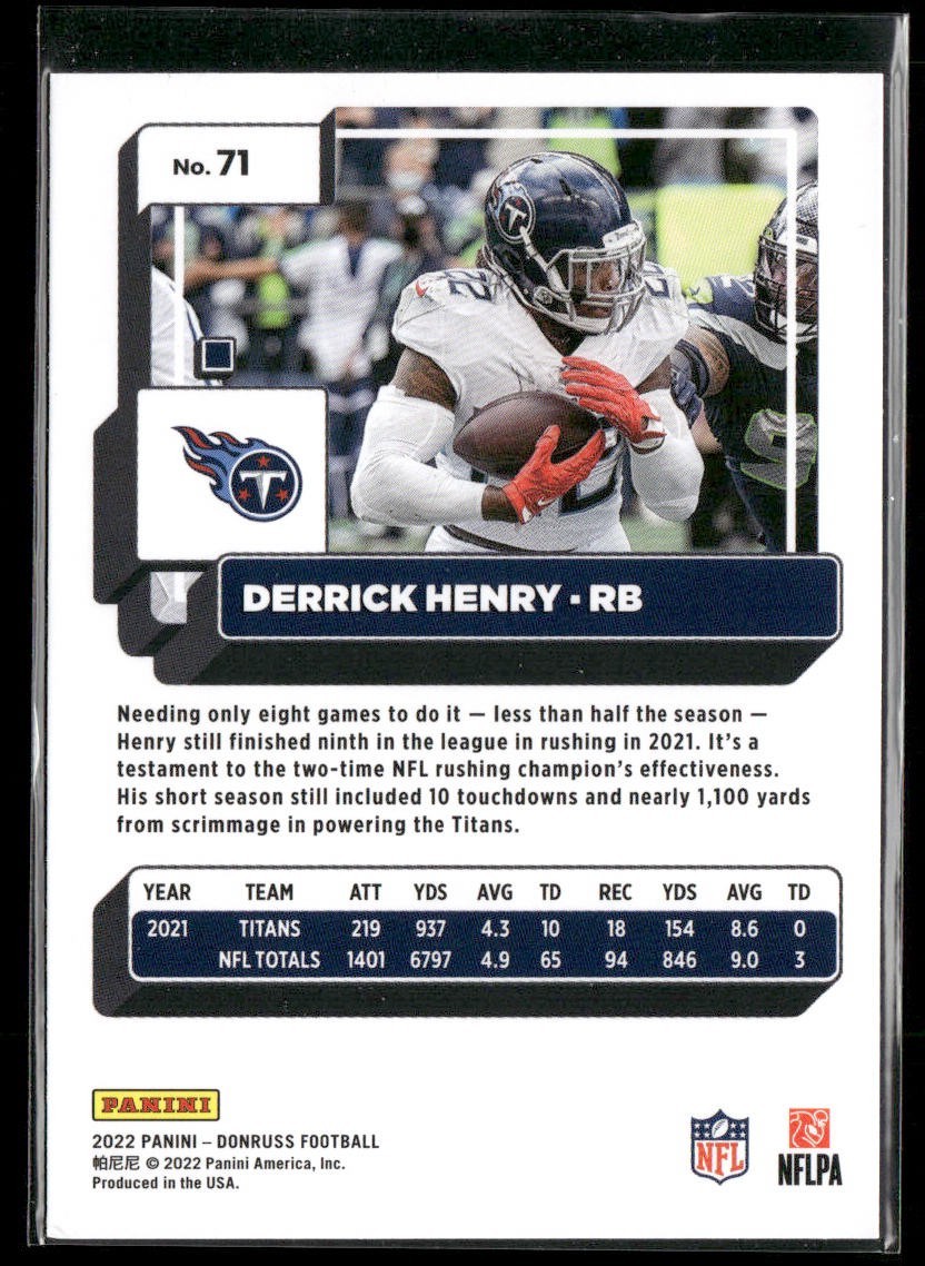 Derrick Henry Player Lot Bundle 10 Football Cards DH003 Titans Ravens back