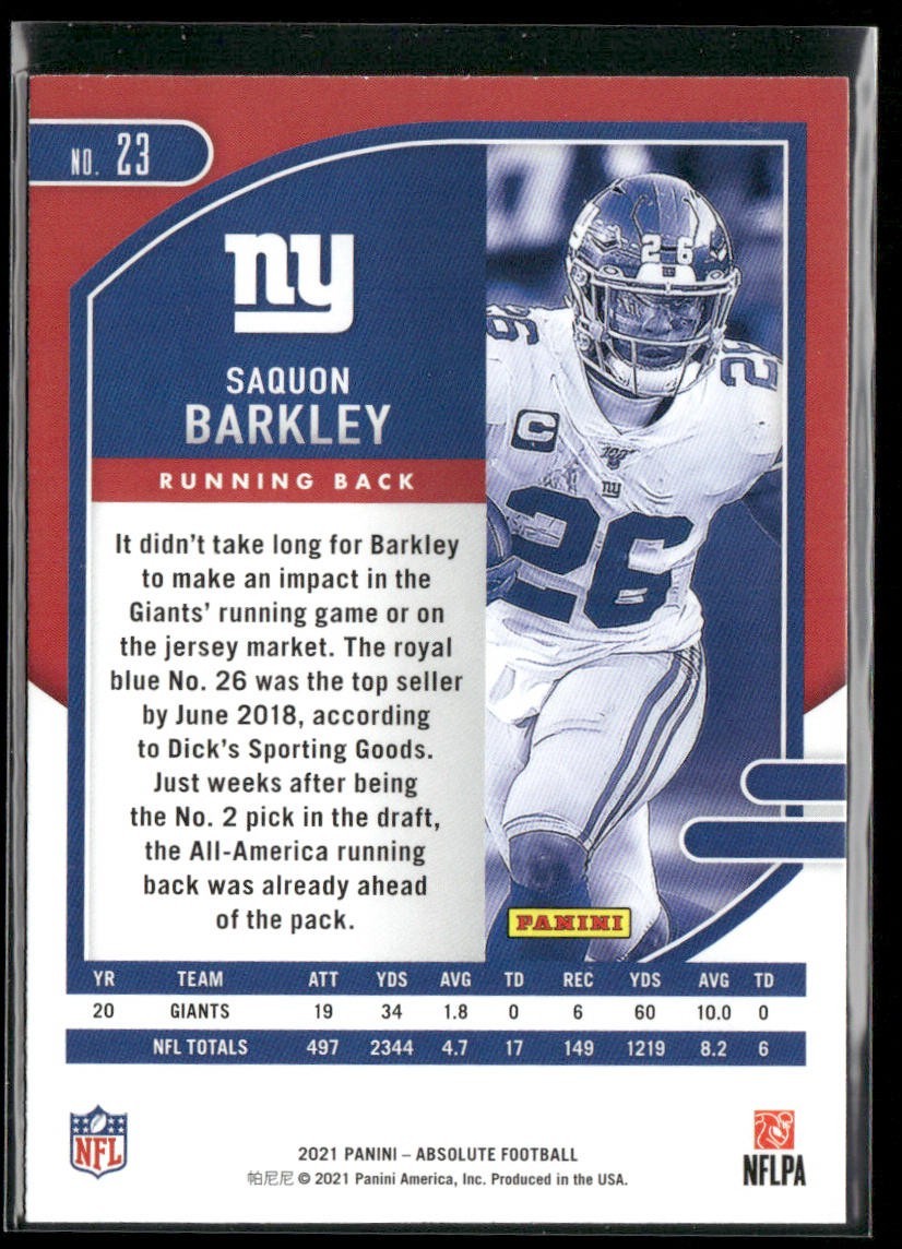 Saquon Barkley Player Lot Bundle 10 Different Football Cards SB003 Giants back