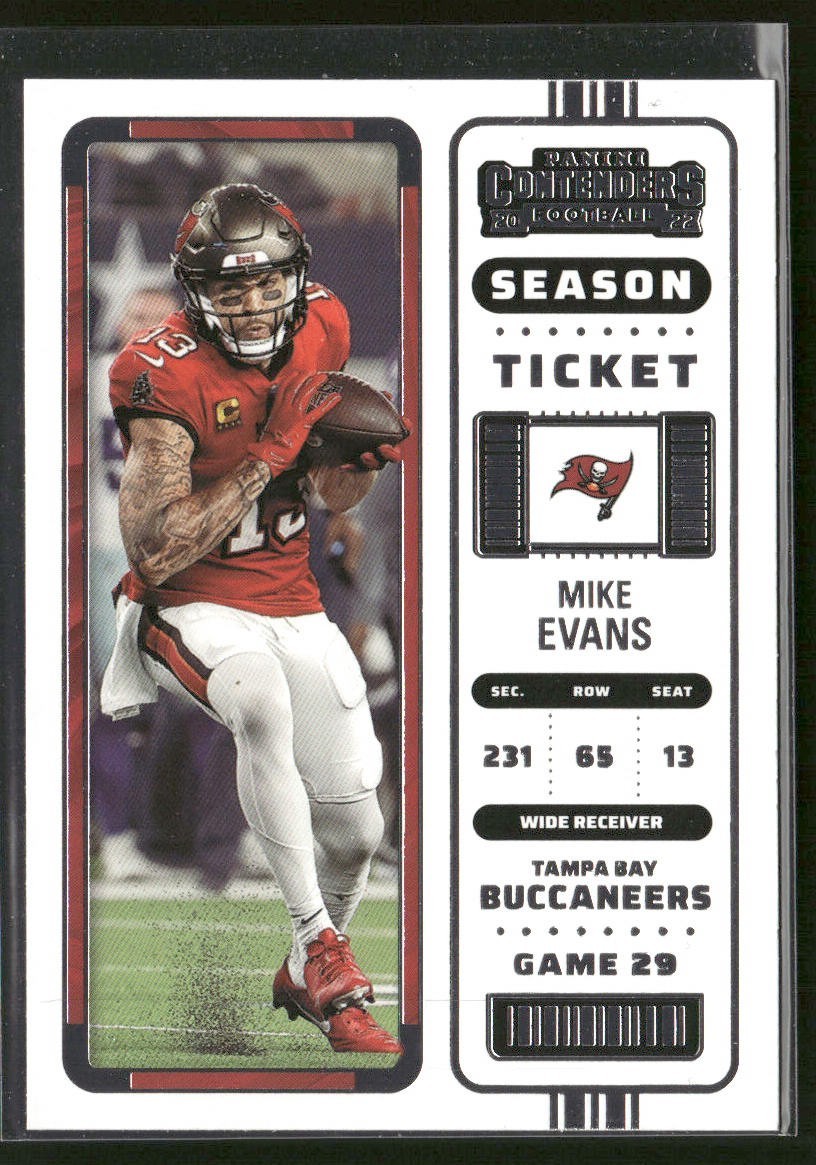 Mike Evans Player Lot Bundle 10 Different Football Cards ME001 Buccaneers back