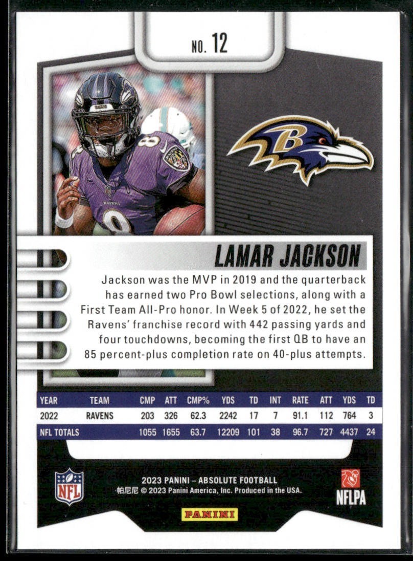 Lamar Jackson Player Lot Bundle 10 Different Football Cards LJ001 Ravens back