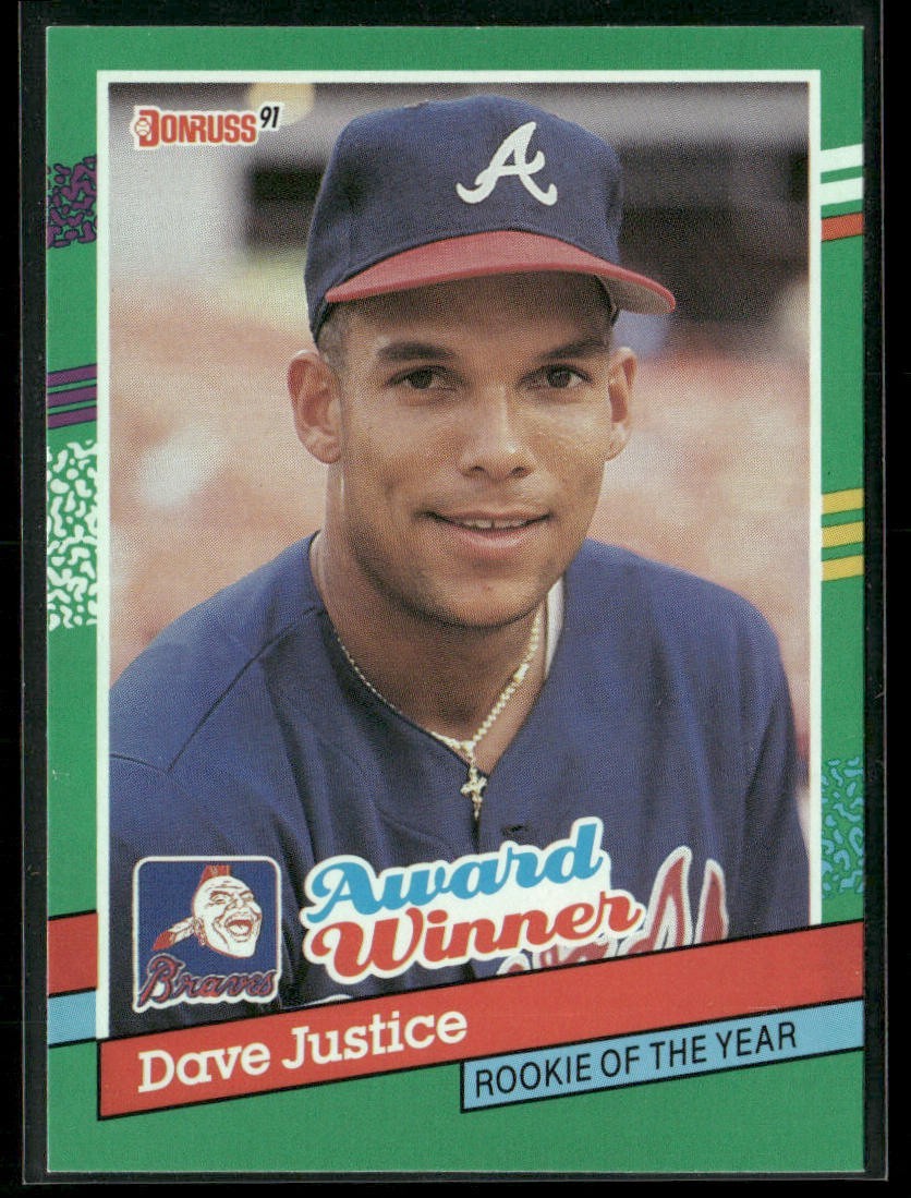 David Justice Player Lot Bundle 11 Different Baseball Cards DJ001 Braves front