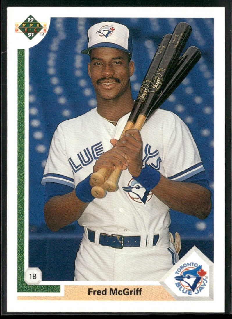 Fred McGriff Player Lot Bundle 10 Different Baseball Cards FM001 Blue Jays back