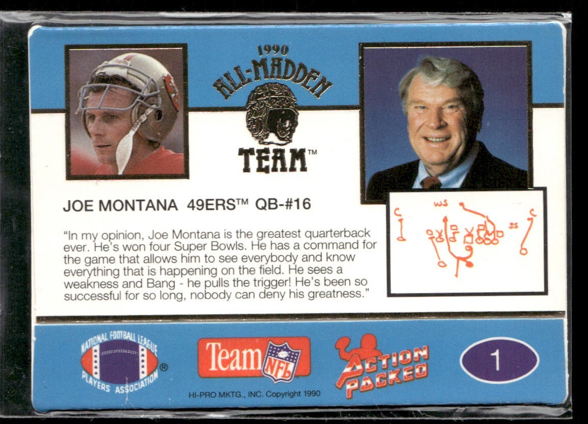 Joe Montana Player Lot Bundle 10 Different Football Cards JM001 49ers Chiefs back