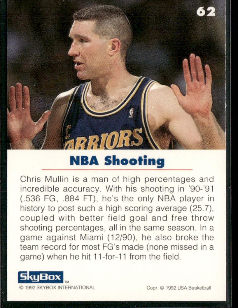 Chris Mullin Player Lot Bundle 10 Basketball Cards CM001 Warriors back