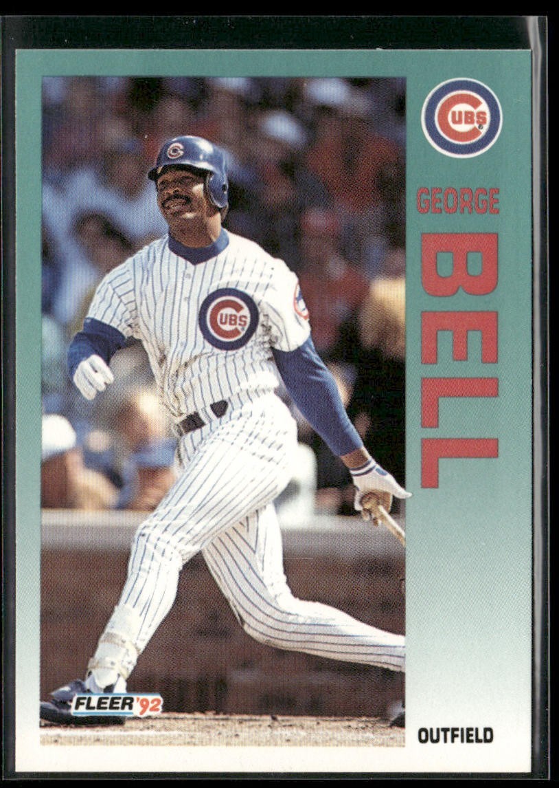 George Bell Player Lot Bundle 10 Different Baseball Cards GB001 Cubs back