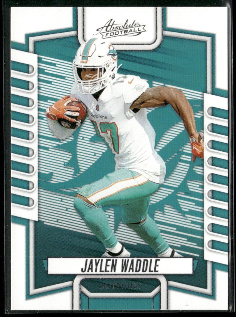 Jaylen Waddle Player Lot Bundle 10 Different Football Cards JW003 Dolphins 2 RC back