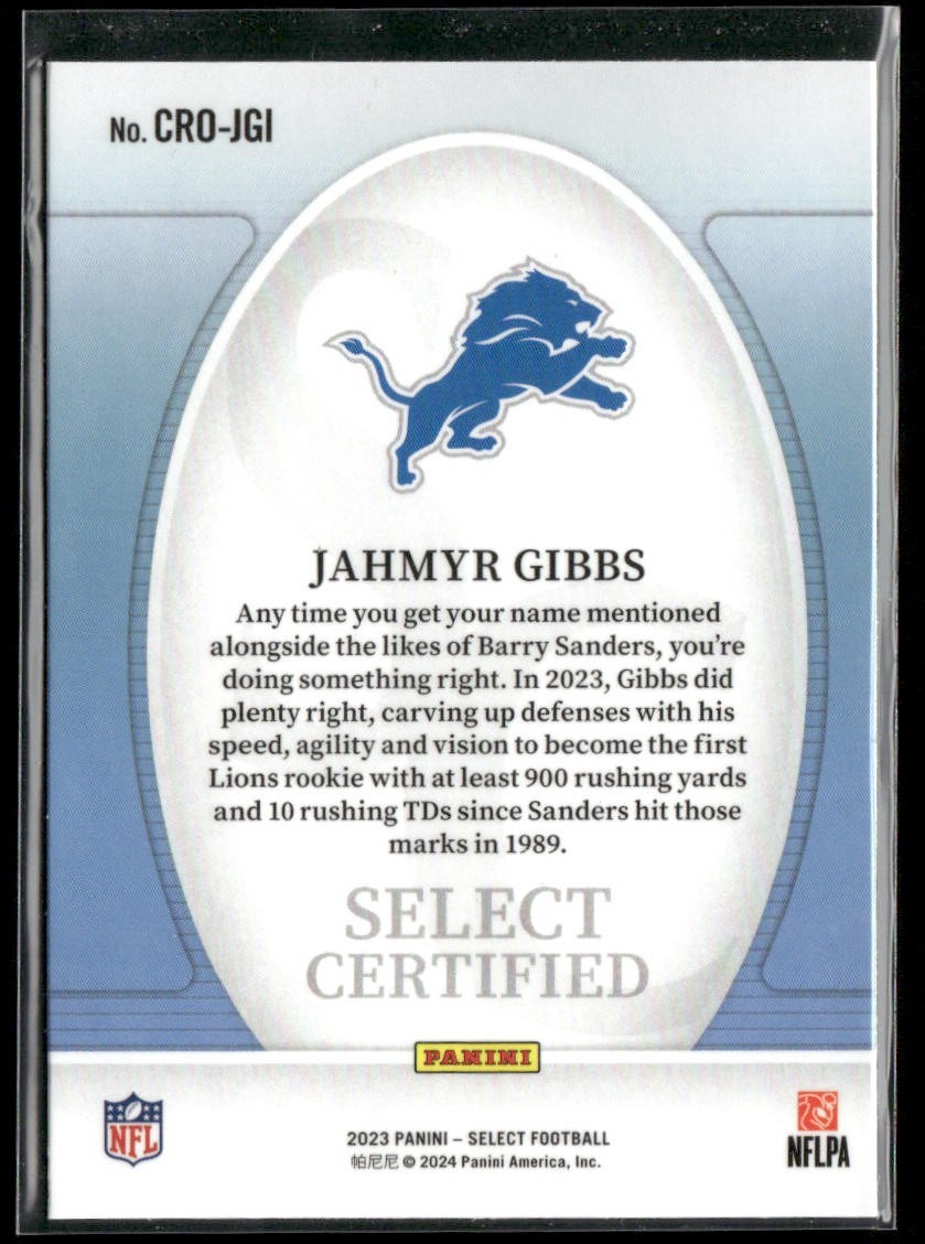 Jahmyr Gibbs Player Lot Bundle 10 Different Football Cards JG001 Lions 6 RC back