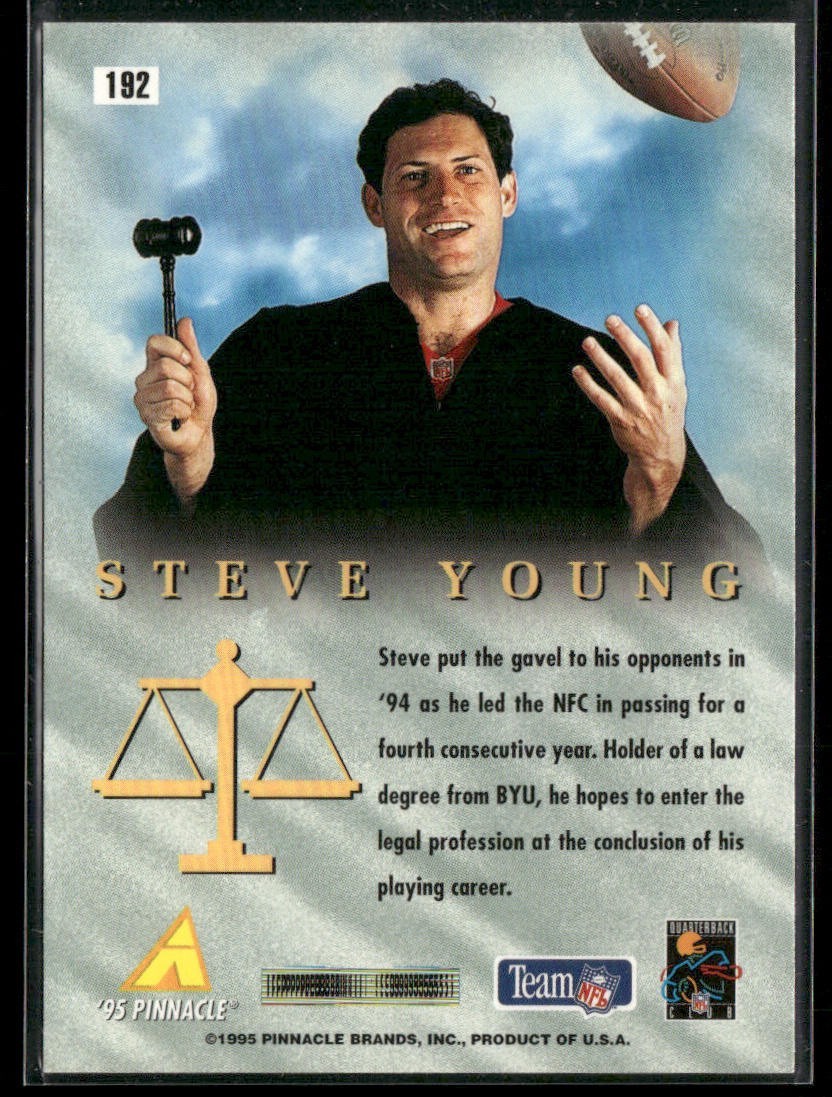 Steve Young Player Lot Bundle 10 Different Football Cards SY002 49ers back