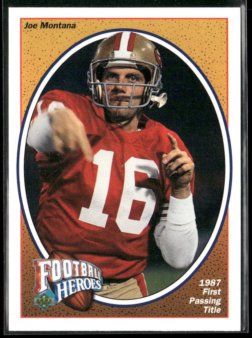 Joe Montana Player Lot Bundle 10 Different Football Cards JM004 49ers Chiefs front