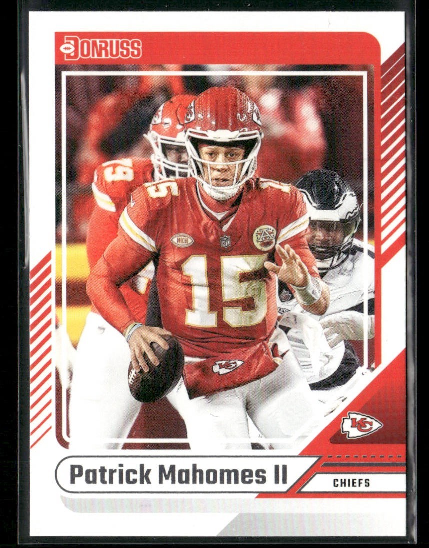 Patrick Mahomes II Player Lot Bundle 10 Different Football Cards PM001 Chiefs back