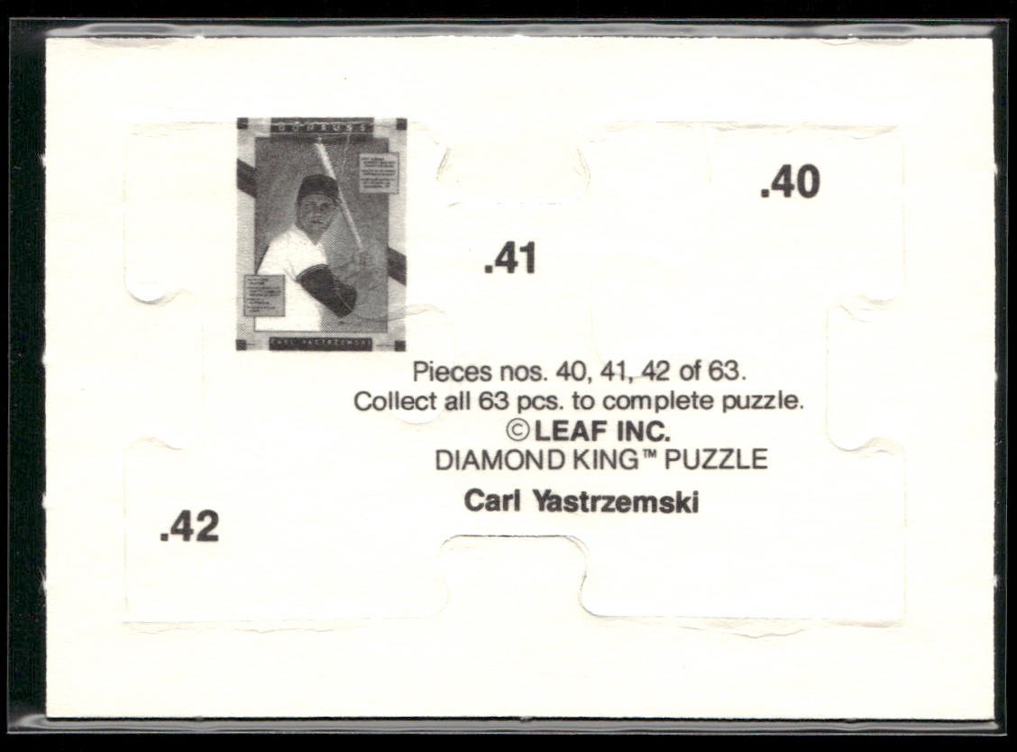 Puzzle Piece Lot Bundle 10 Different Baseball Cards P015 back