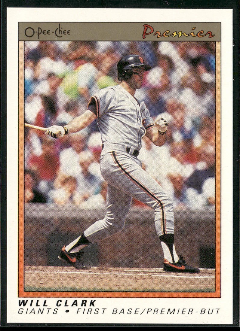 Will Clark Player Lot Bundle 10 Different Baseball Cards WC001 Giants back