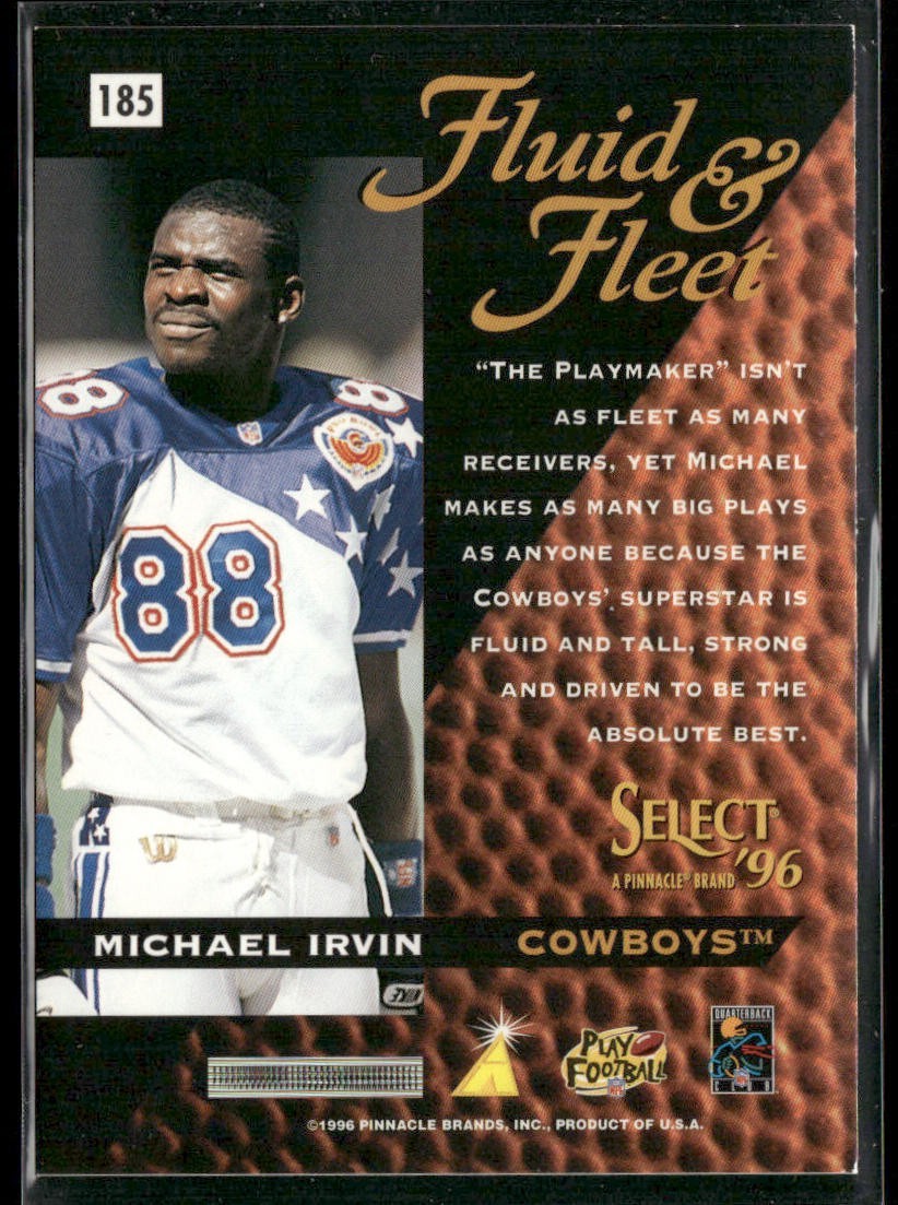 Michael Irvin Player Lot Bundle 10 Different Football Cards MI006 Cowboys back