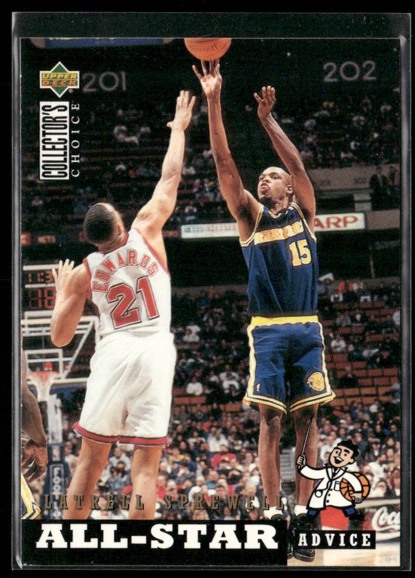 Latrell Sprewell Player Lot Bundle 10 Basketball Cards LS003 Warriors 1 RC back