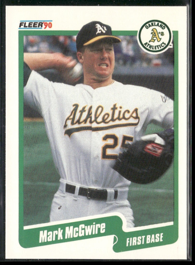 Mark McGwire Player Lot Bundle 10 Different Baseball Cards MM003 Athletics back