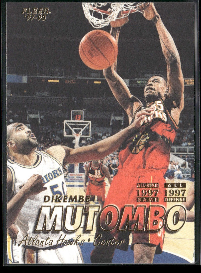 Dikembe Mutombo Player Lot Bundle 10 Basketball Cards DM002 Nuggets Hawks back