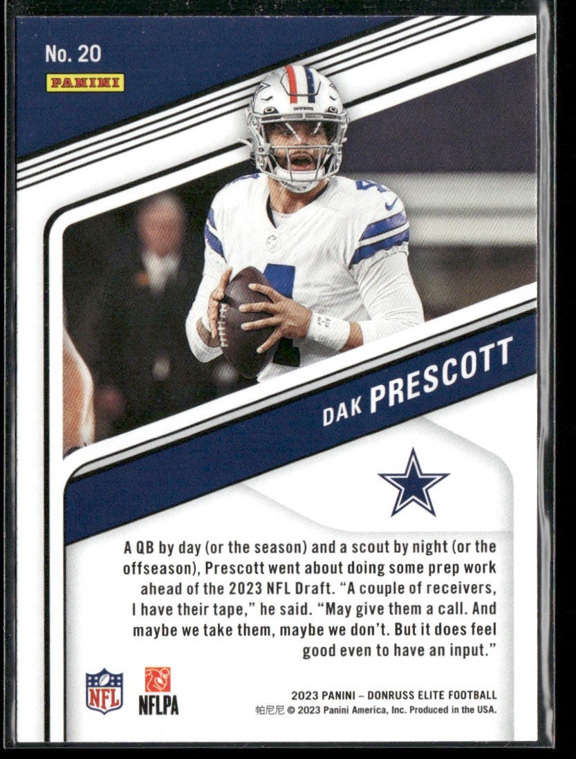 Dak Prescott Player Lot Bundle 10 Different Football Cards DP001 Cowboys back