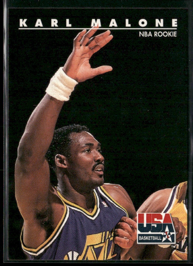 Karl Malone Player Lot Bundle 10 Basketball Cards KM003 Utah Jazz back