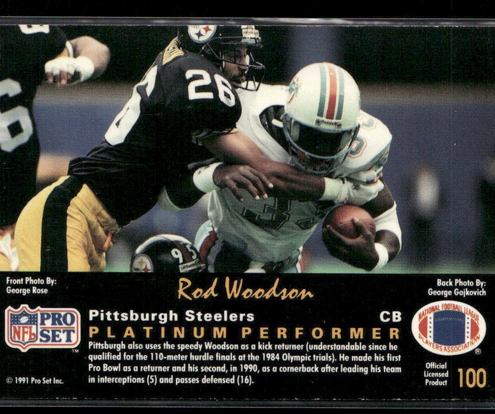 Rod Woodson Player Lot Bundle 10 Different Football Cards RW004 Steelers back