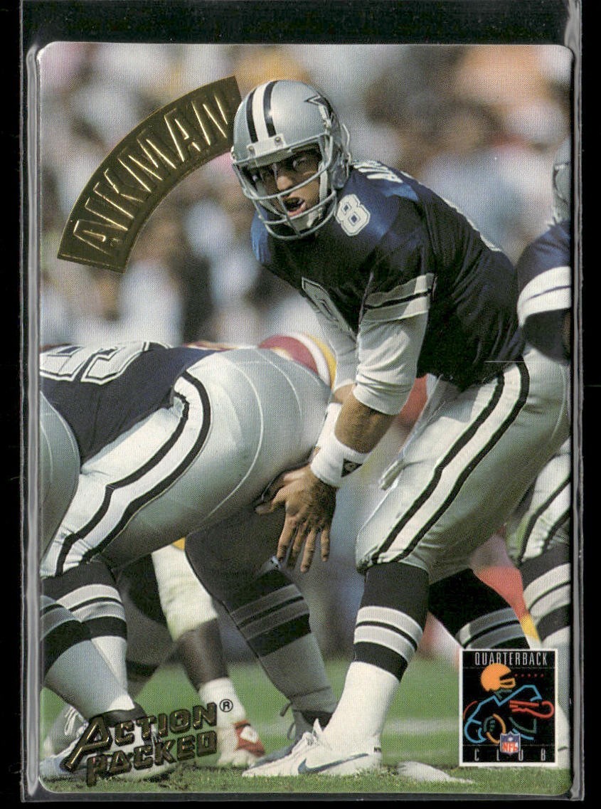 Troy Aikman Player Lot Bundle 10 Different Football Cards TA004 Cowboys back