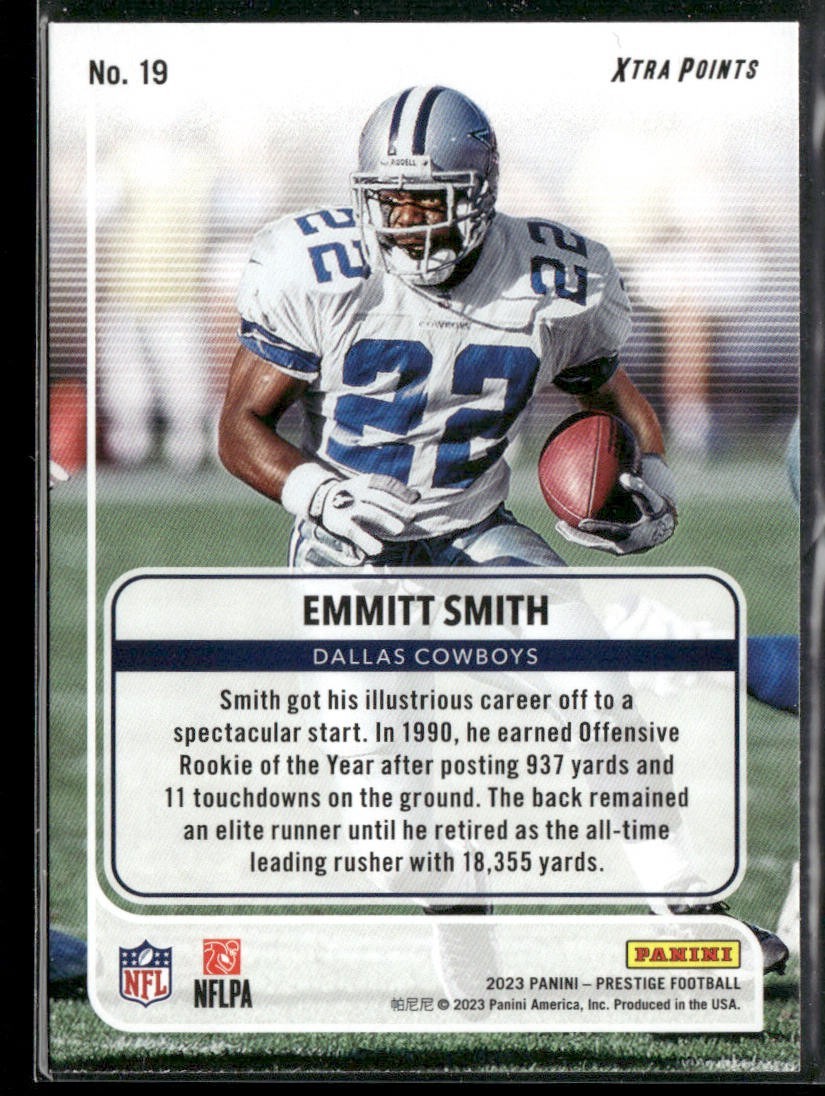 Emmitt Smith Player Lot Bundle 10 Different Football Cards ES006 Cowboys back