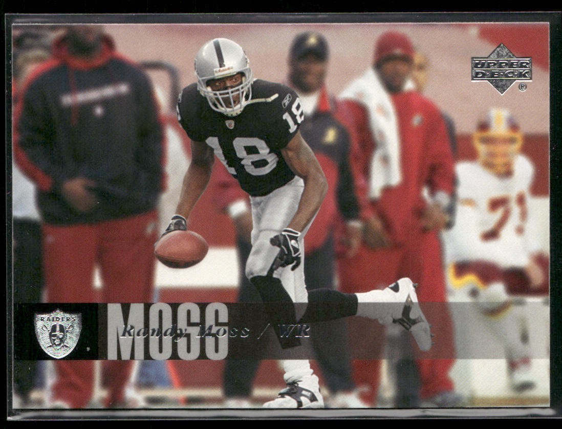Randy Moss Player Lot Bundle 10 Different Football Cards RM001 Vikings Raiders back