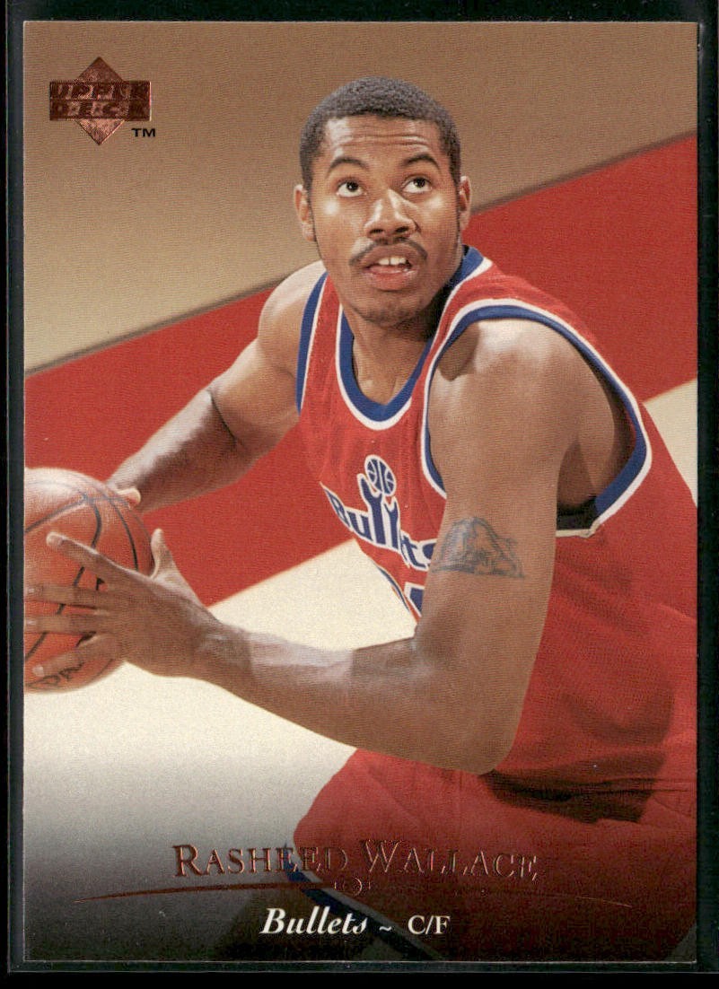 Rasheed Wallace Player Lot Bundle 10 Basketball Cards RW001 Bullets 1 RC back