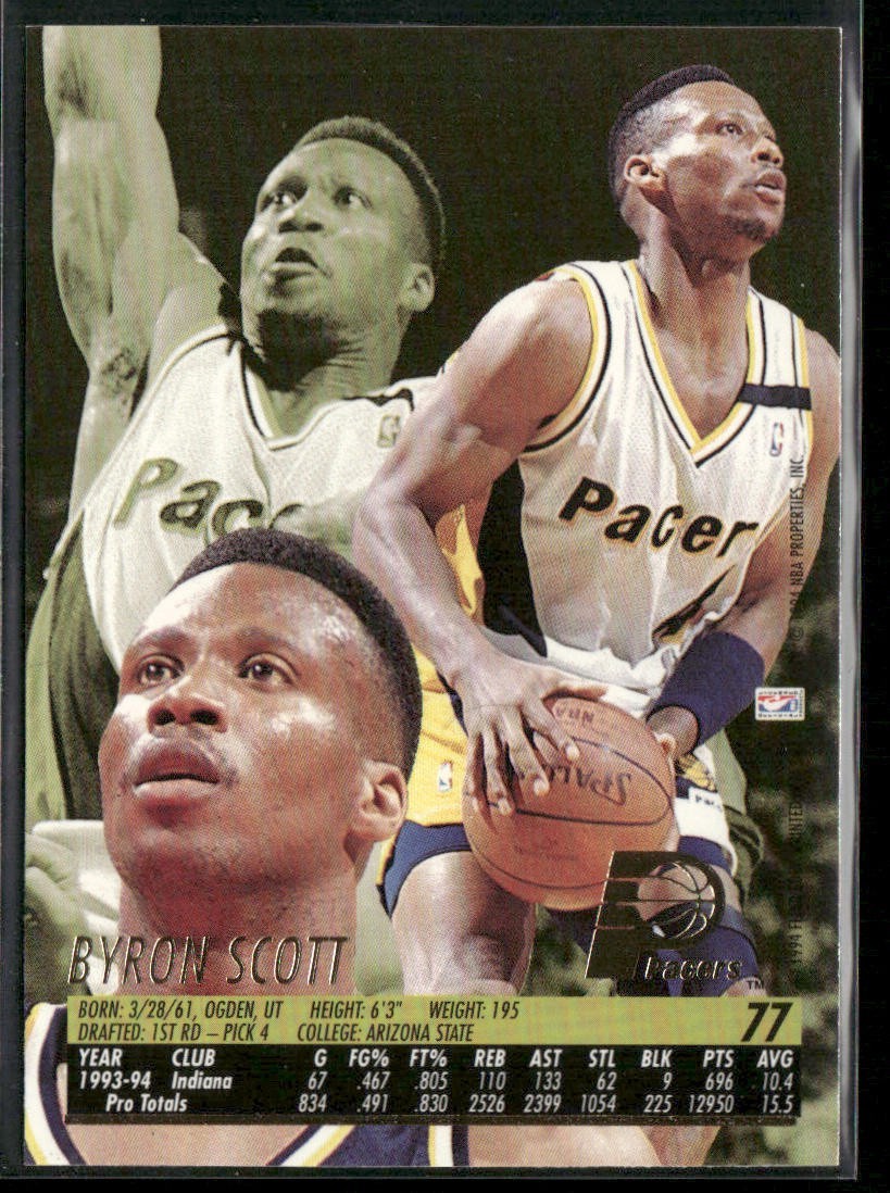 Byron Scott Player Lot Bundle 10 Different Basketball Cards BS002 Lakers Pacers back