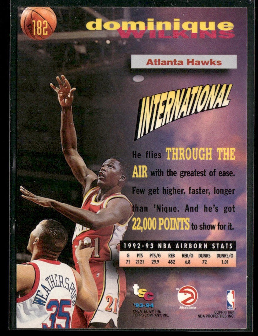 Dominique Wilkins Player Lot Bundle 10 Basketball Cards DW004 Hawks back