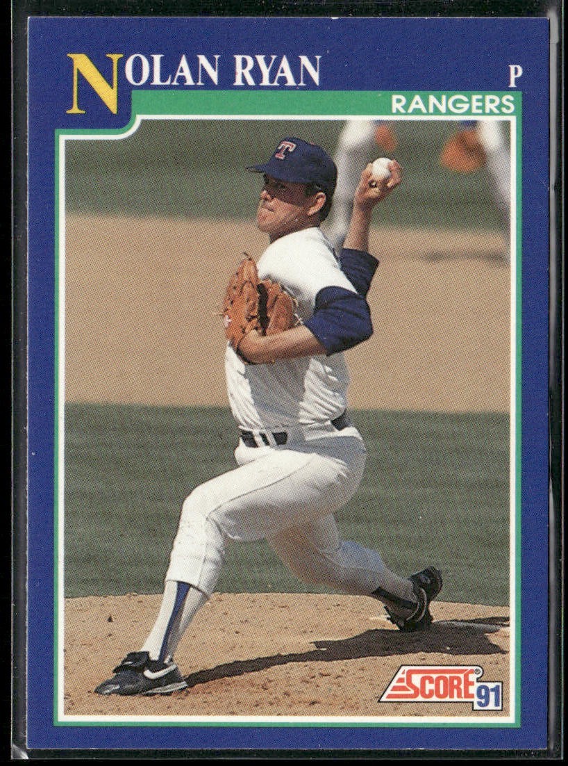 Nolan Ryan Player Lot Bundle 10 Different Baseball Cards NR004 Rangers back