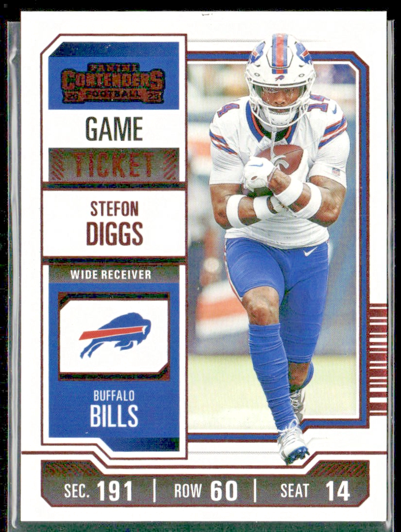Stefon Diggs Player Lot Bundle 10 Different Football Cards SD003 Bills Vikings front
