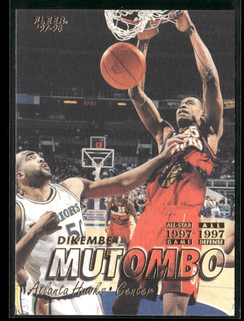 Dikembe Mutombo Player Lot Bundle 10 Basketball Cards DM004 Nuggets Hawks back