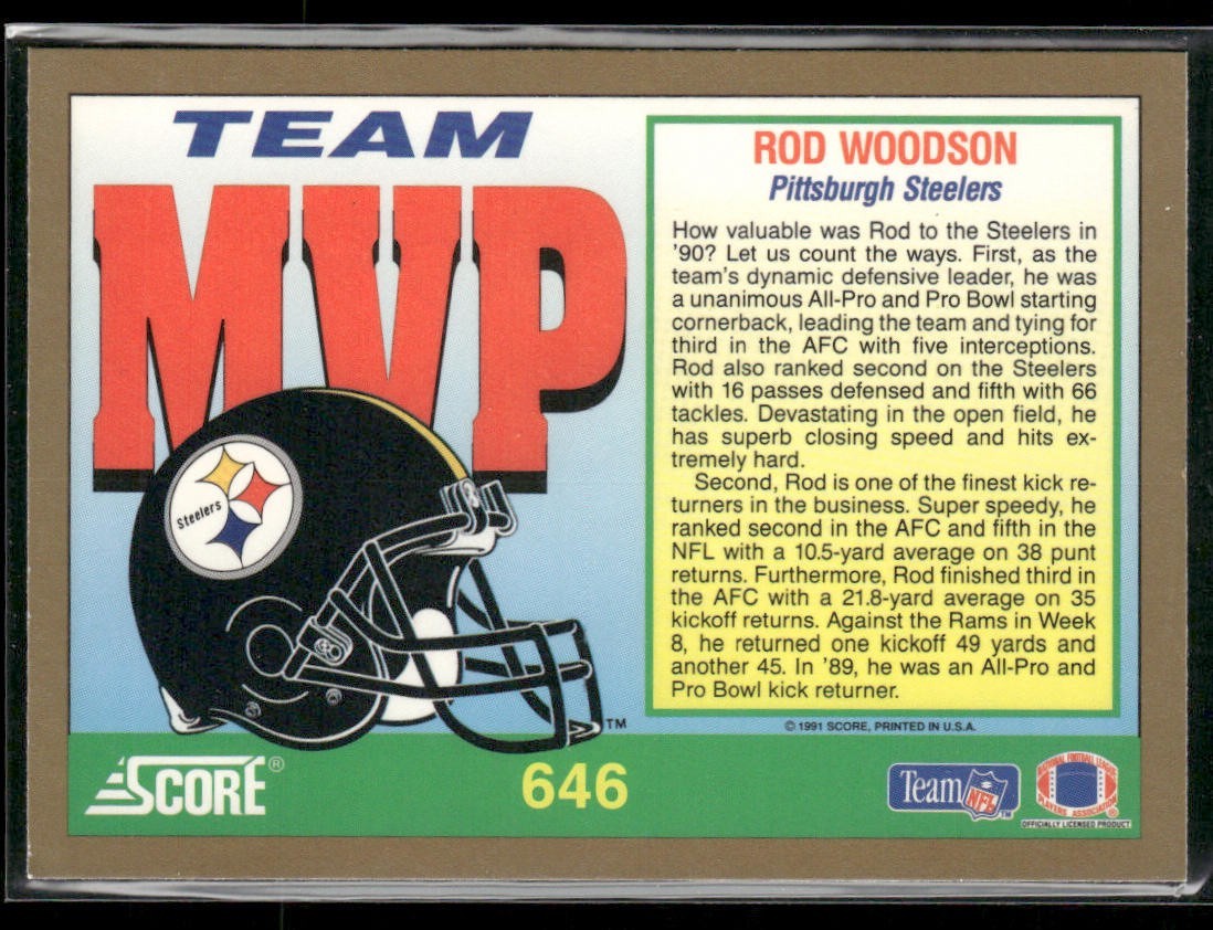 Rod Woodson Player Lot Bundle 10 Different Football Cards RW001 Steelers back