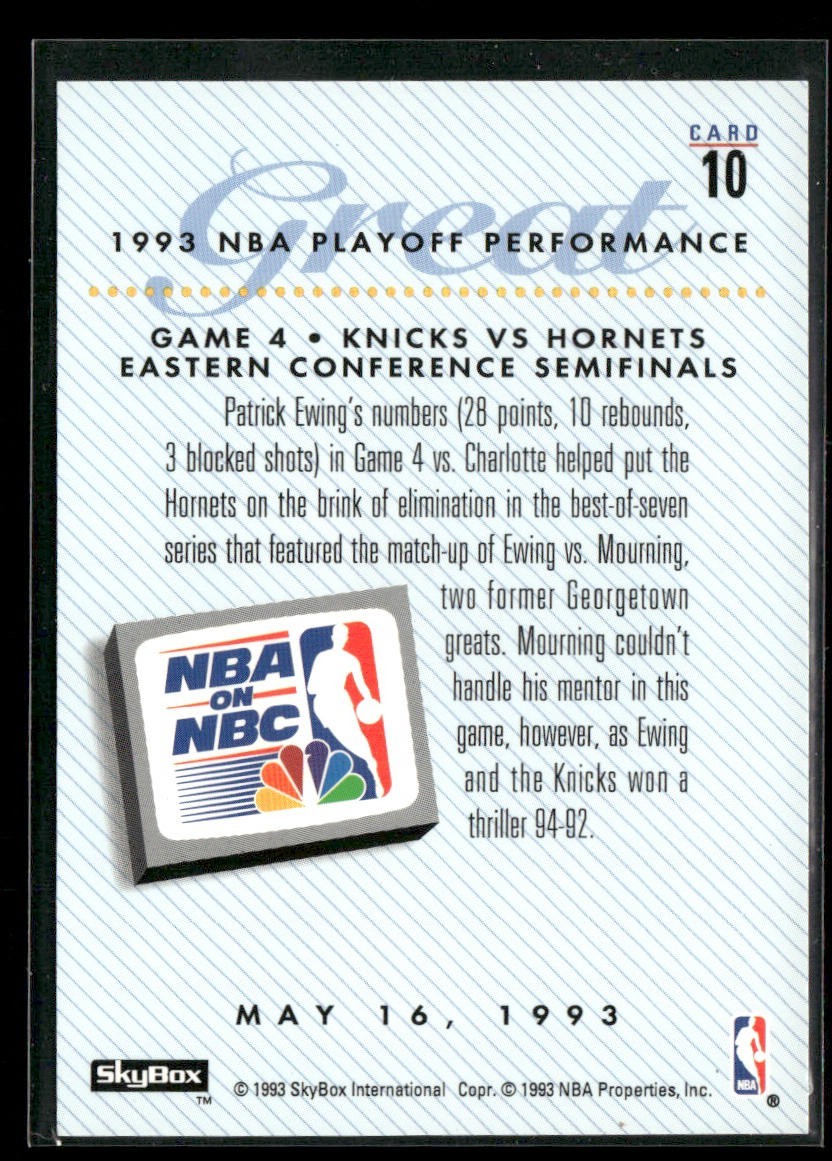Patrick Ewing Player Lot Bundle 10 Basketball Cards PE002 New York Knicks back