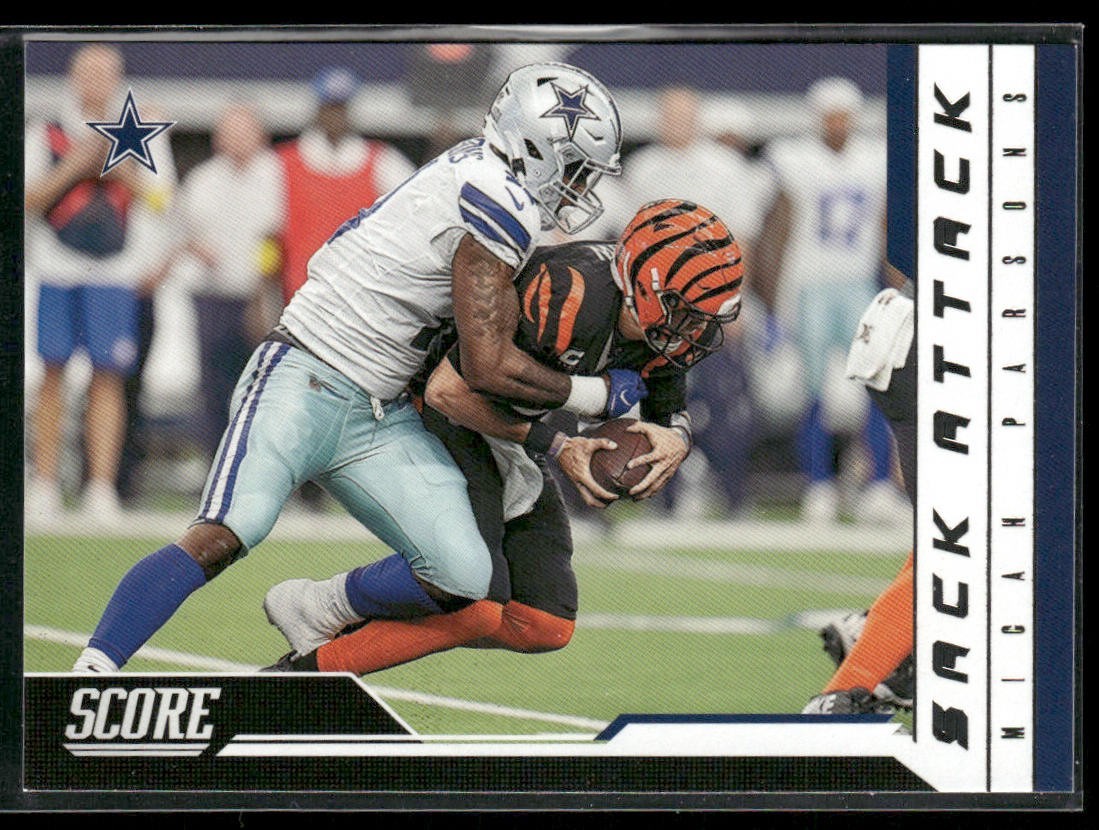 Micah Parsons Player Lot Bundle 10 Different Football Cards MP003 Cowboys 3 RC back