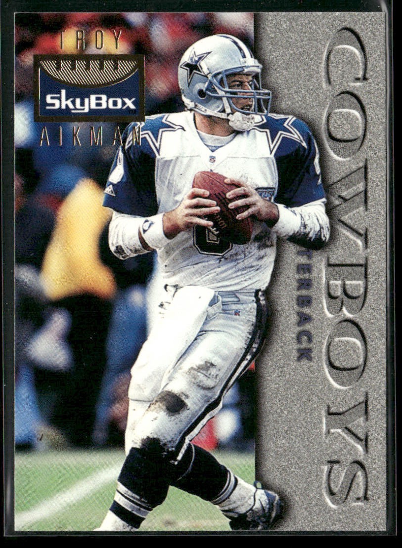 Troy Aikman Player Lot Bundle 10 Different Football Cards TA001 Cowboys back