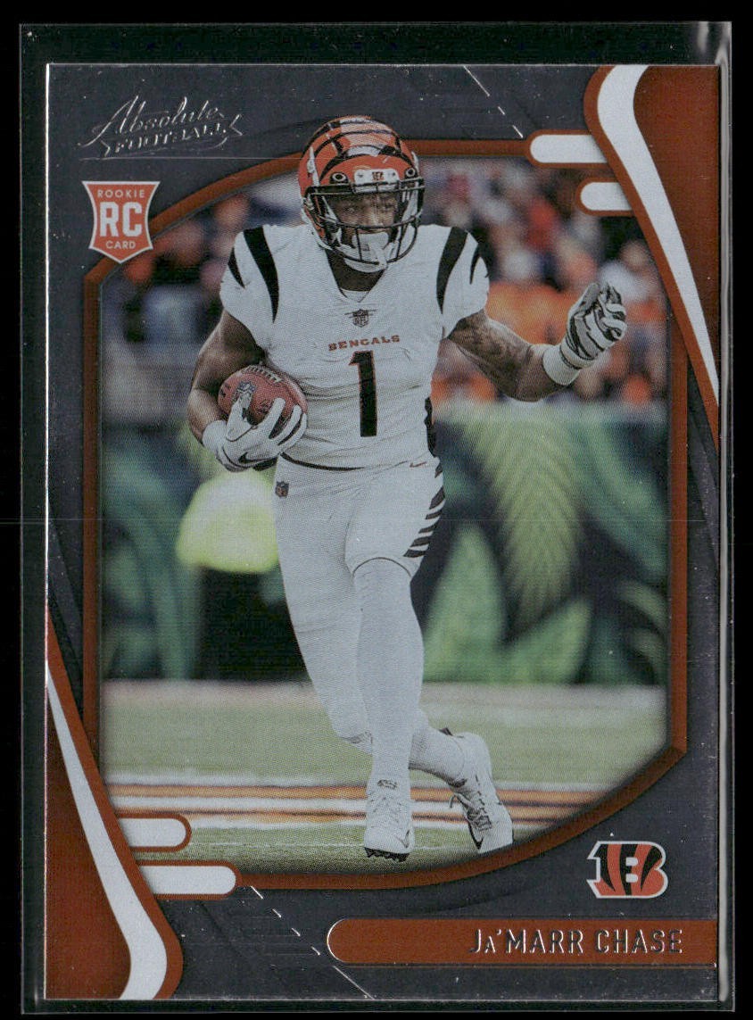 Ja'Marr Chase Player Lot Bundle 10 Different Football Cards JC002 Bengals 5 RC back