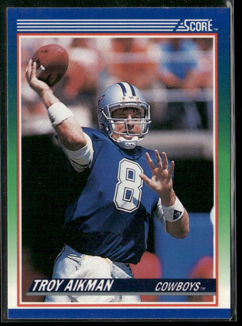 Troy Aikman Player Lot Bundle 10 Different Football Cards TA003 Cowboys back