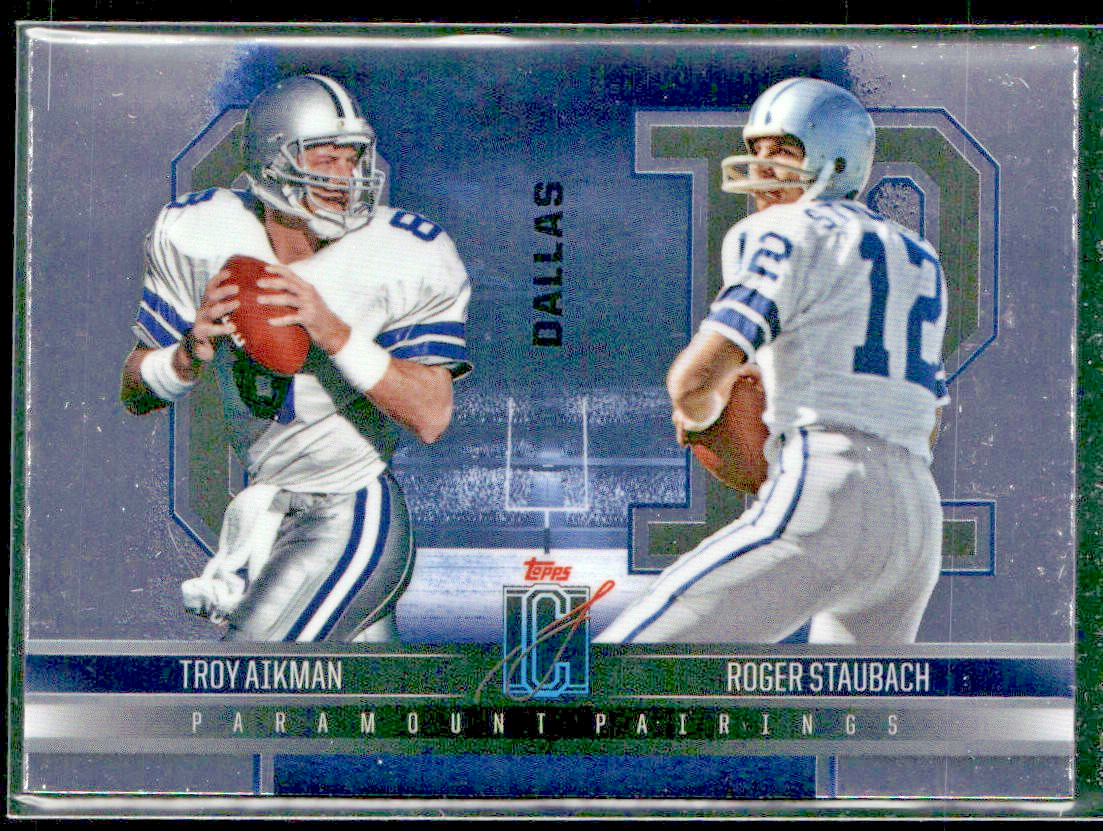 Troy Aikman Player Lot Bundle 10 Different Football Cards TA002 Cowboys front