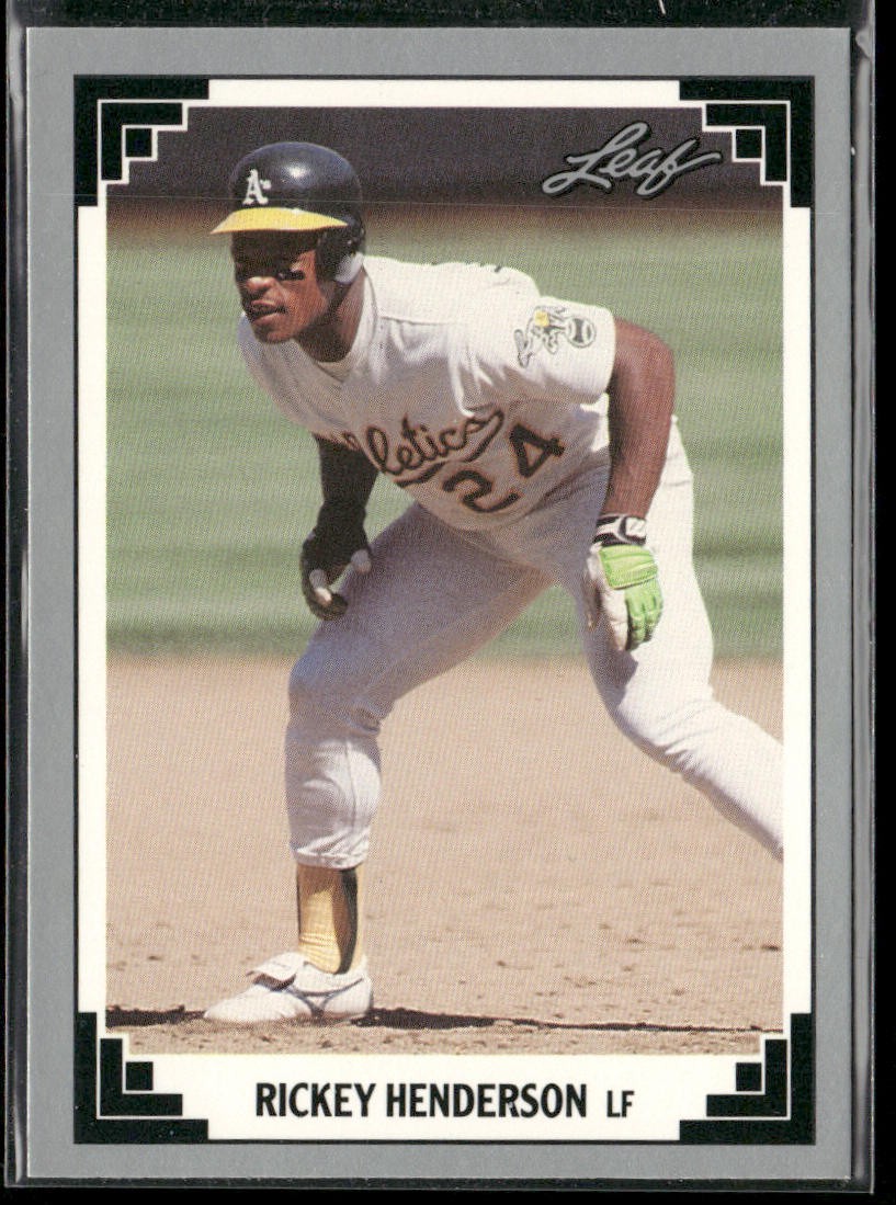 Rickey Henderson Lot Bundle 10 Different Baseball Cards RH001 Athletics back
