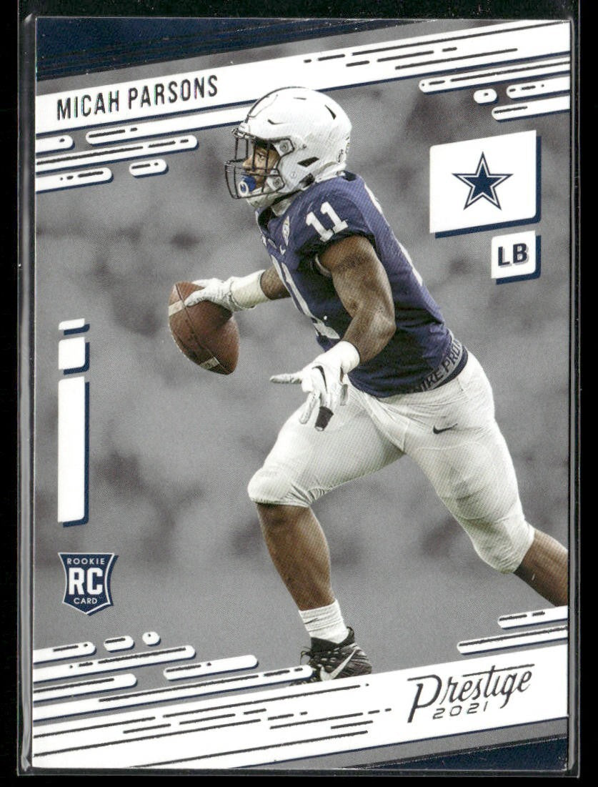 Micah Parsons Player Lot Bundle 10 Different Football Cards MP002 Cowboys 2 RC back