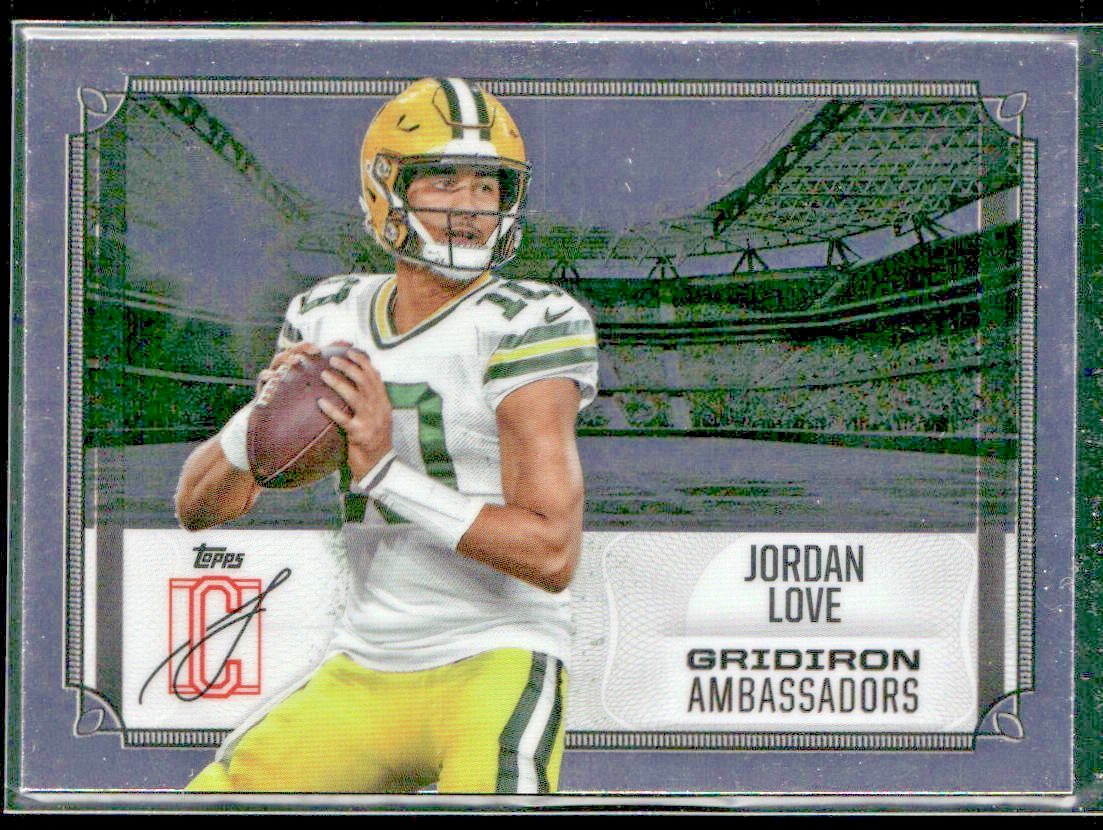 Jordan Love Player Lot Bundle 10 Different Football Cards JL002 Packers front