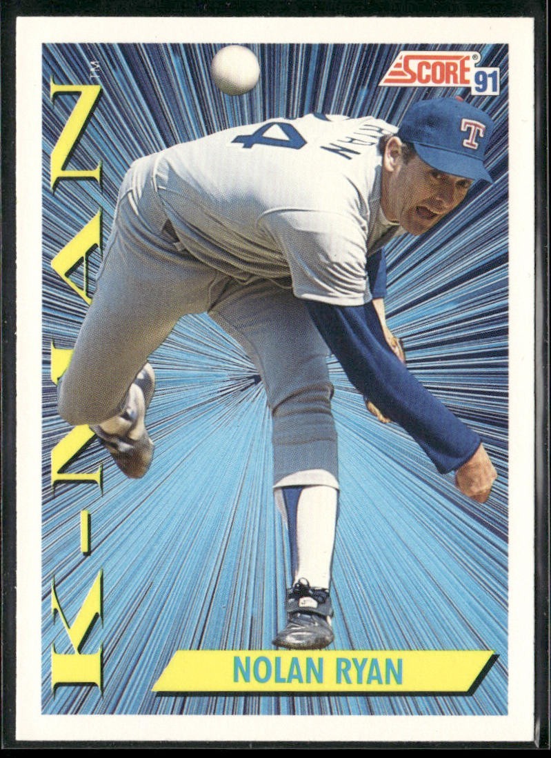 Nolan Ryan Player Lot Bundle 10 Different Baseball Cards NR004 Rangers back