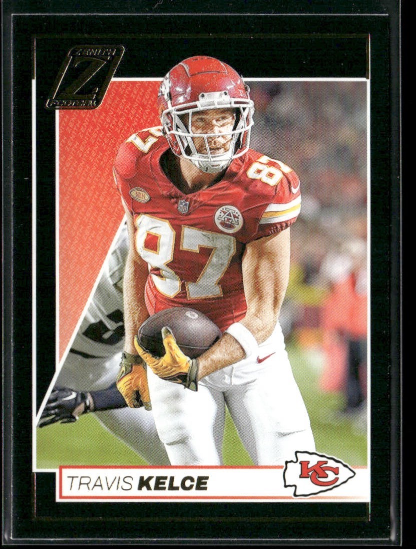 Travis Kelce Player Lot Bundle 10 Different Football Cards TK001 Chiefs back