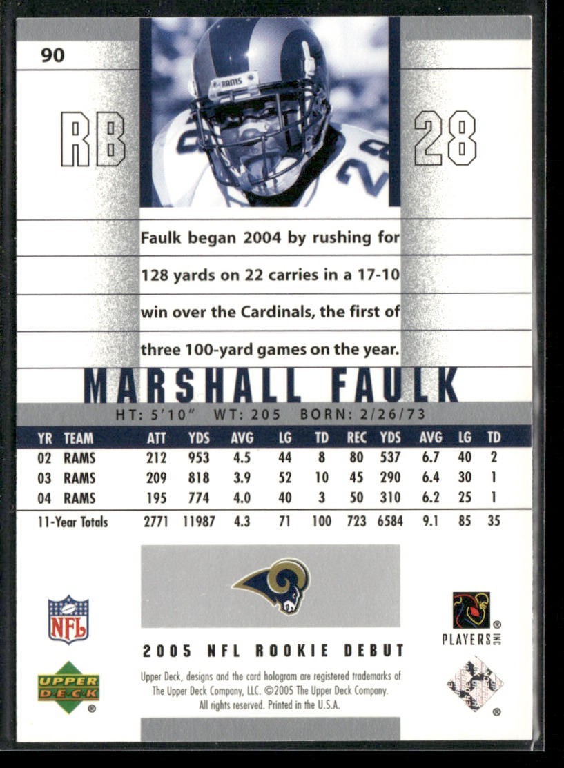 Marshall Faulk Player Lot Bundle 10 Different Football Cards MF001 Colts Rams back
