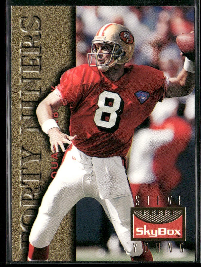 Steve Young Player Lot Bundle 10 Different Football Cards SY004 49ers back