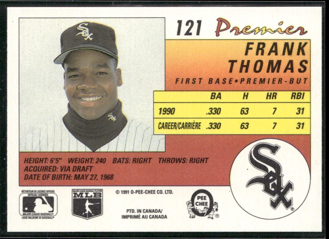 Frank Thomas Player Lot Bundle 10 Different Baseball Cards FT001 White Sox back
