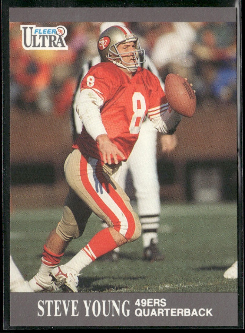 Steve Young Player Lot Bundle 10 Different Football Cards SY005 49ers back
