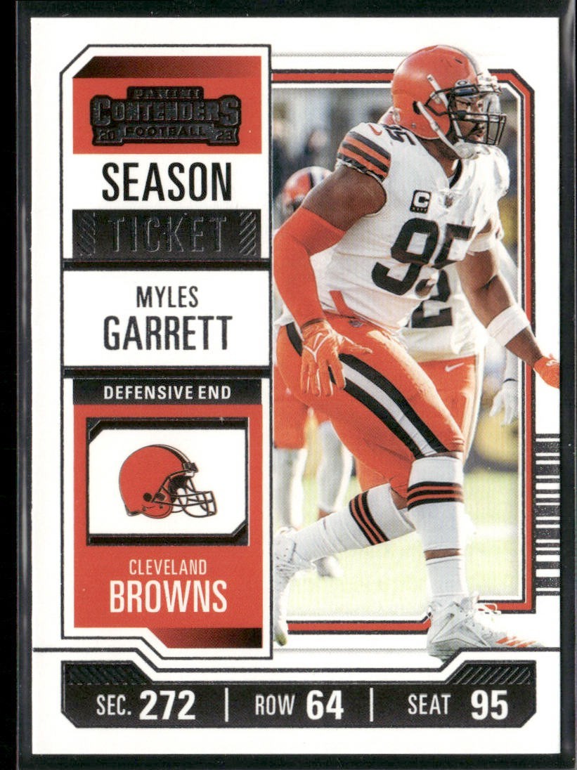 Myles Garrett Player Lot Bundle 10 Different Football Cards MG001 Browns back