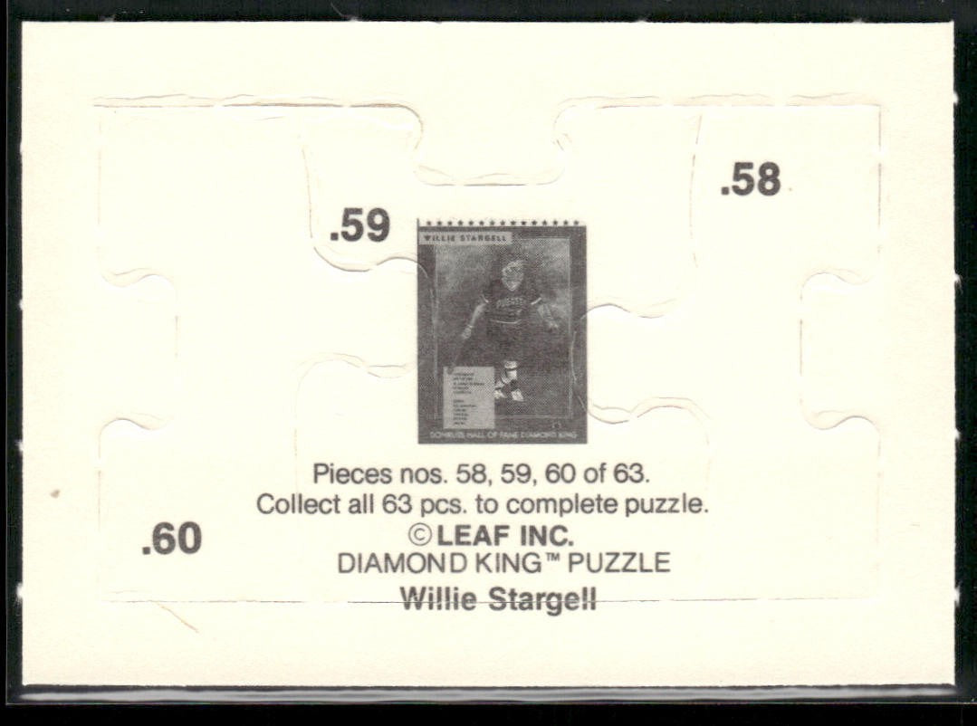 Puzzle Piece Lot Bundle 10 Different Baseball Cards P009 back